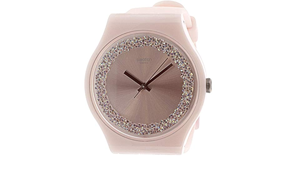 Buy Swatch Women's Pinksparkles SUOP110 Matte Pink Silicone Quartz Fashion  Watch Online at Low Prices in India - Amazon.in