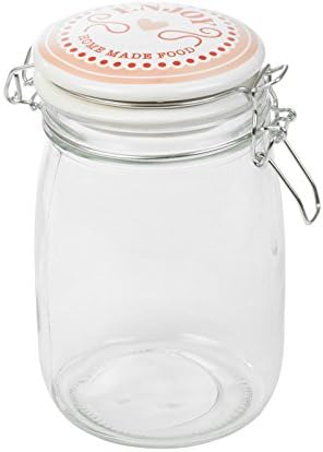 Retro Glass Storage Jar with Metal Clamp & Airtight Silicone Seal for Kitchen Food Storage Tea Rice Pickling