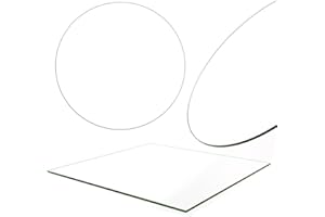 ‎MELKO Melko Kaminglas Tischplatte Bodenplatte Funkenschutz ESG Sicherheitsglas Klarglas ver. Größen & Formen Glasplatte Ofenglas Kaminplatte (Rund, Ø 60cm)