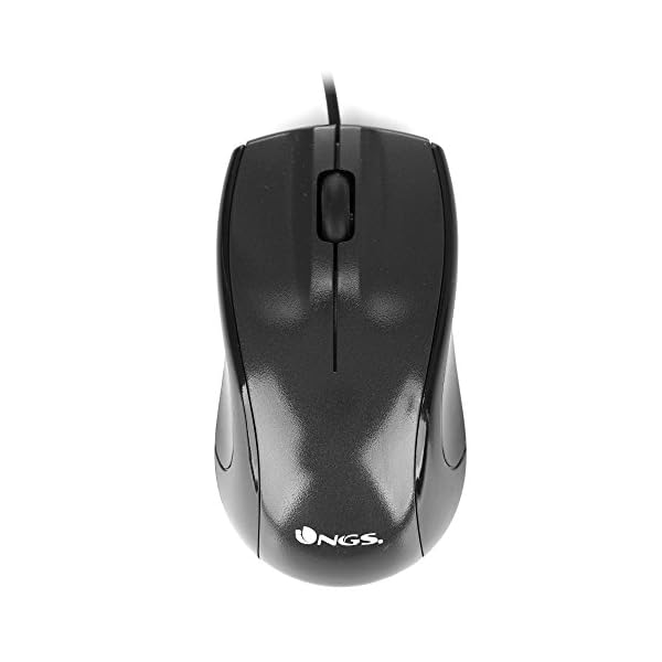 Ngs PCS71601MIST - Ratón óptico, Color Negro