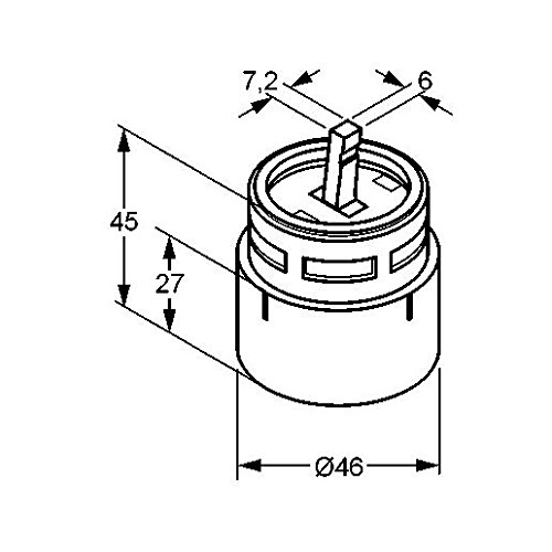 Kludi Kartusche für Einhandmischer, Durchmesser 46 mm, ECO, 7640000-00 - 3
