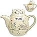 Produktbild 3D Design - Teekanne / Kaffeekanne - lustige Eulen im Winter - inkl. Name - mit Deckel & Henkel - 1 Liter - weiß edel - stabil aus Porzellan / Keramik - Kaffe..