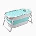 Produktbild PAN Tragbarer faltender Badewannen-Swimmingpool-freistehender Eckbadewannen-Badewannen-Eimer für das Erwachsen-und Kind-Badekurort, der mit Abdeckung erhöht (Farbe : Grün)