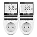 Produktbild Digitale Zeitschaltuhr Steckdose mit 10 24/7 programmierbare Schaltprogramme, einbruchsicheren Zufallsschaltung und Countdown Funktion (2er Pack, 16A/3680W)
