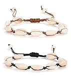 TAMAÑO DE LA PULSERA DE ANKLET Una orden igual a 2 piezas de brazalete de concha, el estiramiento es de aproximadamente 15 pulgadas, antes del estiramiento de aproximadamente 8,7 pulgadas, perfecto para mujeres y niñas. Ligero, confortable sensación de uso.