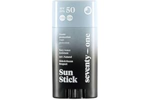 SeventyOne Percent | The Invisible : Sun Stick SPF 50+ | Stick Solaire Visage Vegan - Très Haute Protection | Très resistant à l’eau | UVA 34 | 80% Naturel - Made in France | 15 gr