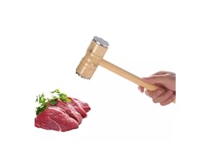 URBAN TRENDS Meat Tenderizer Hammer Wooden Steak Mallet Kitchen Tool Heavy Duty Solid Wood Durable Double-Sided Good Grip Heavy Weight (Wood)