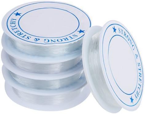 5 x Rolls Elastic Thread for Jewellery Gummifaden 0.7 MM