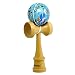 Produktbild LTC Japanische Kendama Holzriss Blau Farbe Magickendama Spielzeug Kinder Ballspiele Holzspielzeug Geschicklichkeitsspiel Kugelfangspiel + 2 String