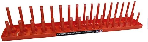 HansenGlobal Hansen 1206 1/2" Drive Metric Regular & Deep Socket Holder - Orange