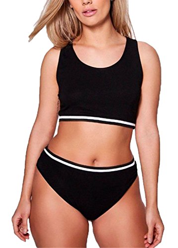 Womens-Sleeveless-Racer-Back-Muscle-Crop-Yoga-Top-Ladies-Brief-Suit