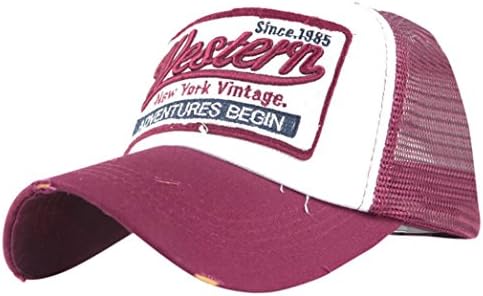 Baseball Caps, LILICAT Embroidered “New York Printed Slogan Summer Cap Mesh Hats for Men Women Unisex Casual Hats Hip Hop Baseball Caps (Hot Pink)