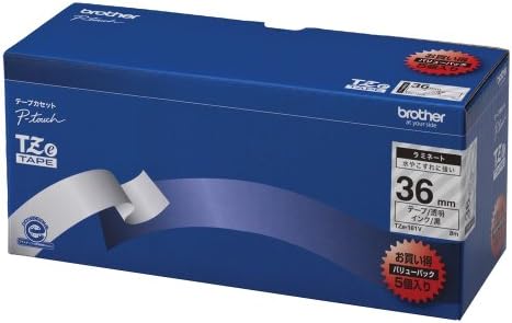 Brother TZe tape laminate tape (transparent land / surplus) 36mm 5 pack of TZe-161V (japan import)