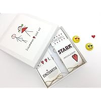 Valentinstag Geschenk 'Zusammen sind wir' gefüllt mit Smiley's von Lindt