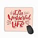 Produktbild Mouse Pad s Wonderful Life Hand Drawn Lettering Isolated White Background Motivation Quote Rectangle Rubber Mousepad 11.81 X 9.84 Inch