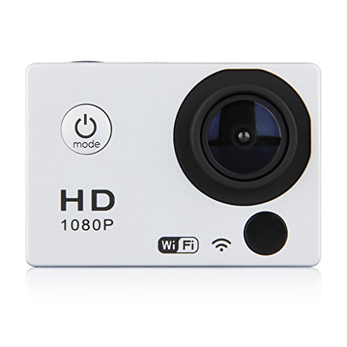 DV Videogerät Sportkamera mit Zubehör HD 1080p Wifi Helmkamera Wasserdicht für Motorrad Skifahren 12.0MP mit 1,5 „Zoll LCD-Display Nachtsichtfunktion Weitwinkel 170° Anti-Schütteln Silber - 2