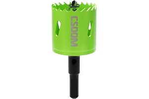 CSOOM 38 mm M42 bimetalowa otwornica koronka wiertnicza do prac w płytach gipsowo-kartonowych, tworzywie sztucznym, drewnie, cienkim metalu, cienkiej blasze stalowej, wysokiej wydajności narzędzie do