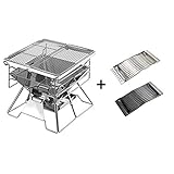 -PORTABILITY SIE ' LL LIEBE: Tragen Sie entlang dieses faltbaren Grills, ohne von einer Schüttgut gezogen zu werden. Es misst 39,3cm (L) x 35cm-W) x 35cm (H) bei der Montage, 40cm (L) x 18cm (W) x 23cm-H), wenn er gefaltet wird, und kommt mit einer robusten Nylontasche für eine saubere Lagerung und einfachen Transport ..