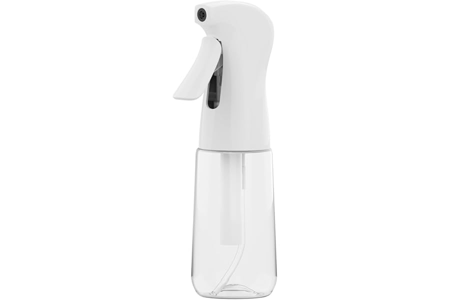 GRIFEMA 200ml White Spray Bottle - Fine Mist Sprayer for Hair, Face, Plants & Pets, Refillable, BPA-Free Plastic, White, GE2003W-200