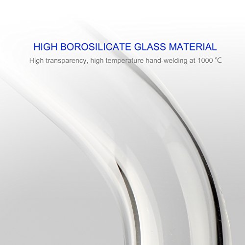 REANICE Recycler Glas Bongs wasserpfeife zum beispiel rauchen wasserpfeife 18.8mm bong schüssel höhe 20cm direkt glas rohre honigwabe zweig bongwasser bohrinseln pfeife großen bongs – glas mit zubehör transparent - 6