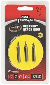 Fox Rage Dropshot Ready Rigs Qty 3 5g Hook 4 by Fox Int