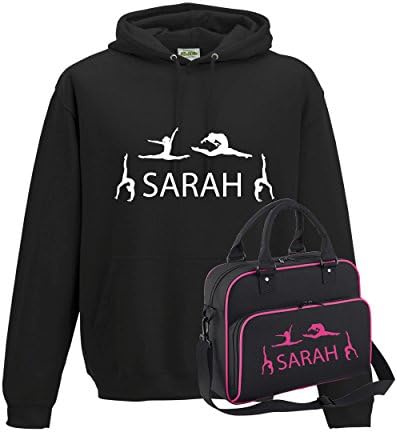 I Leisure Personalised Dancers Hoody and Quadra Team Wear Kit Dance Bag Bundle Special Offer (7-8, Black)