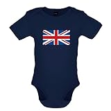 Union Jack Flag - Babygrow / Bodysuit - 7 Colours - Ages 0-18 Months