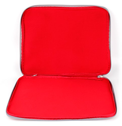 Red Water Resistant Neoprene Laptop Case Compatible with the Asus VivoBook S15 S510UA-BR124T - by DURAGADGET