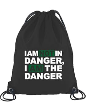 Shirtstreet24, I AM NOT IN DANGER, Turnbeutel Rucksack Sport Beutel