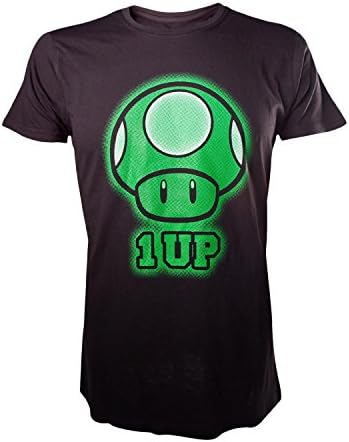 Nintendo T-Shirt -S- 1 up pixelated, schwarz