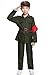Produktbild BOZEVON Erwachsene Kinder Jungen Mädchen Männer Frauen Military Bekleidung, China Widerstand Kriegsführung Uniformen, Cosplay Kostüm, Performance Kostüme (Armee-Grün (lang),EU 175 = Tag 185)