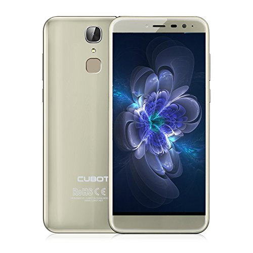 CUBOT X18 - Pantalla HD de 5.7 Pulgadas (Relación de Aspecto 18: 9) Ultra-Slim Android 7.0 /4G Smartphone, 13MP + 16MP Cámara Dual, Quad Core 3GB RAM +32GB ROM, 3200mAh -Oro