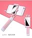 Produktbild MackeJacke Mini Selfie Stick Rückspiegel aus Edelstahl mit Fernbedienung 14-67cm Pink