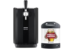 PerfectDraft Black Philips Machine Home Beer Cooler & Dispenser System HD HD3761/60 and Stella Artois Keg