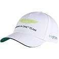 Aston Martin F1, Team Cap, 2023, White, Recycled Repreve Fabric, one Size, Adult, Official Merchandise