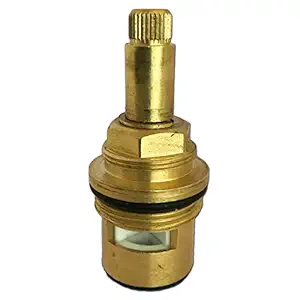 Impoda Ceramic Disk Fitting Brass | Queen Type | Size 28 x 1.5 | Spindle | Part for Taps Repairing | Inner Cartridge Suitable for Jaquar Qeen Type Models