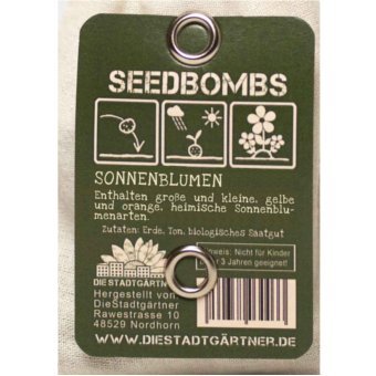 Seedbombs „Sonnenblume“, 10 walnussgroße, handgemachte Samenbomben - 2