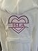 Girls personalised dressing gown split heart design