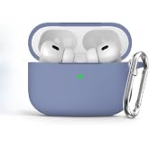 Soft Yumuşak Lansman Esnek Silikon Airpods Pro 2 ile uyumlu İ&ccedil;i Kadife Kulaklık Kılıfı ve Karabina Anahtarlık (Petrol Mavisi,