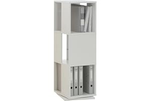 FMD Möbel, 291-001E Tower drehbares Regal, melaminharz beschichtete spanplatte, weiß, maße 34.0 x 108.0 x 34.0 cm (BHT)
