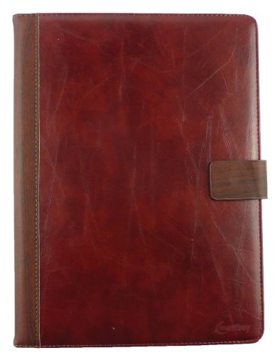 Emartbuy® Archos 101b Oxygen Tablet PC 10.1 Zoll Universalbereich Maroon Distressed PU Leder Multi Angle Exekutiv Folio Mappen Kasten Abdeckung mit Kartensteckplätze + Schwarz Eingabestift - 3