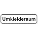Produktbild "Umkleideraum" Aufkleber / Türaufkleber/ Türschild/ PVC Hinweisschild 180mm x 50mm Weiß/Schwarz selbstklebend