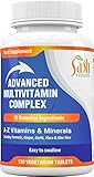 Highest Strength Multivitamins & Minerals Tablets | 30 Essential Veg Vitamins & Minerals D3, B Complex, Folic Acid, Iron, Zinc, Calcium, Chromium, Turmeric, Ginger, Maca & More | for Men & Women