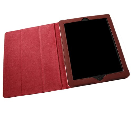 iTALKonline PADWEAR ADVANCED Exekutive MAROON ROT Wallet Case Stand mit TRI-FOLD SMART TILT und magnetischen Schlaf Wake Sensor Funktion für Apple iPad 2 2nd generation (Wi-Fi and Wi-Fi + 3G) 16GB 32GB 64GB - 7