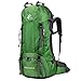 Produktbild LQUIDE 60L Outdoor Wasserdichte Bergsteiger Tasche mit Wasserdichtem Deckel, Leichtem und Atmungsaktivem Design Geeignet Für Wandern, Radfahren, Camping,Green