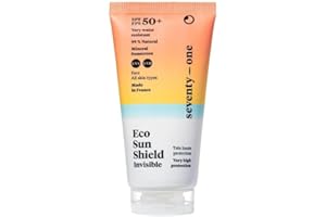 SeventyOne Percent | Eco Sun Shield SPF 50+ | Très Haute Protection Solaire Visage | Sans traces blanches du visage | Vegan | UVA 24 | 100% Filtres minéraux - 100% Naturel | Made in France | 40 ml