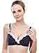 HOOH® Women's Soft Cup Nursing Maternity Bra (38D, Deep Blue)