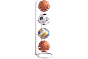 Accmuzzy Football Stand,Metal Ball Stand,Ball Storage Rack Football Stand Display,Sports Organizer Football Holder,Football Storage,Ball Storage Garage Holder for Football,Volleyball,Basketball