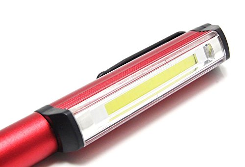 FengYun® Bewegliche COB magnetische Taschen-LED-Taschenlampen-Arbeits-Licht mit magnetischer Klipp-Sicherheits-Handgriff LED-Arbeits-Lampe Super helle Taschenlampe rot - 2