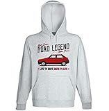  Teesandengines Men\'s FIAT Ritmo 125 TC Abarth Grey Hoodie Size Medium